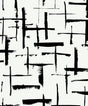 Black brushstroke crosshatch abstract pattern on an eggshell/off-white background peel and stick wallpaper