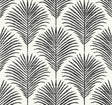 Grassland Palm peel and stick wallpaper in inkwell and off-white with repeating palm frond design