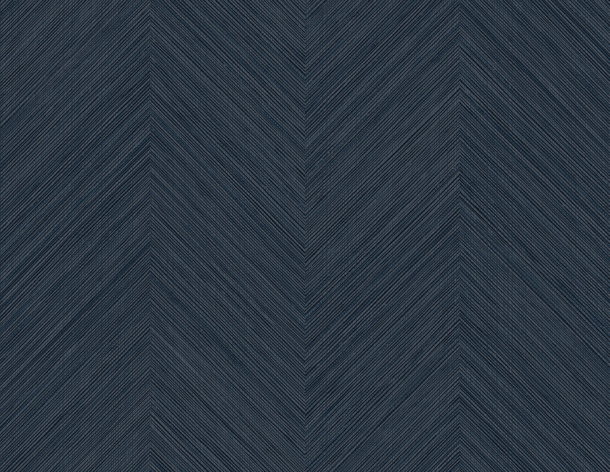 Dark blue chevron stripe peel and stick wallpaper