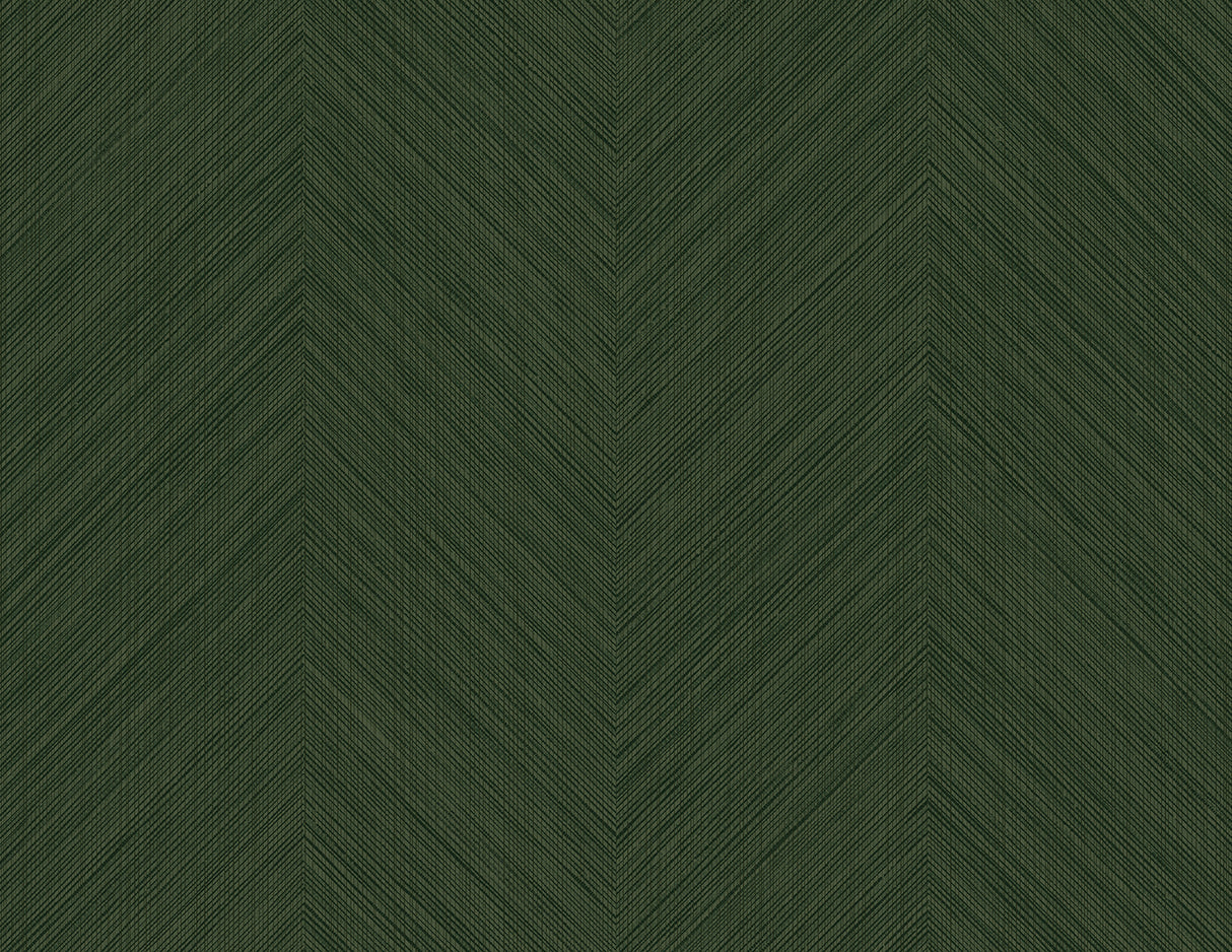 Dark green matte chevron stripe peel and stick wallpaper pattern