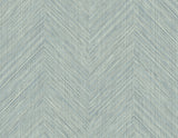 NextWall Chevron Stripe peel and stick wallpaper in Seabreeze blue