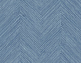 Lakeside blue chevron stripe peel and stick wallpaper pattern