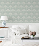 Deco Floral Aloe Mist by NextWall Peel & Stick Peel & Stick Vinyl Wallpaper – NextWall NW54004