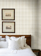Tailor Plaid Beige by NextWall Peel & Stick Plaid Wallpaper – NextWall NW54307