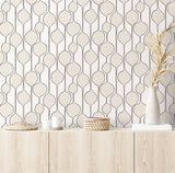 Bubble Stripe Marshmallow by NextWall Peel & Stick Geometric Peel & Stick Wallpaper – NextWall NW54600