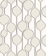 Bubble Stripe in Marshmallow, a modern geometric stripe peel and stick wallpaper with rounded bubble shapes.