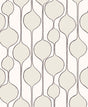 Bubble Stripe in Marshmallow, a modern geometric stripe peel and stick wallpaper with rounded bubble shapes.