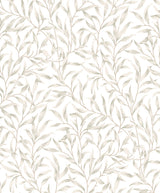 Willow Trail neutral botanical vine peel and stick wallpaper pattern