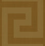 Maze Geo peel and stick wallpaper in antique gold metallic geometric maze pattern