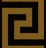 Maze Geo ebony and gold geometric maze peel and stick wallpaper