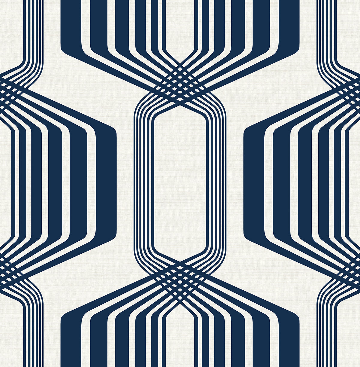 Striped Geo geometric peel & stick wallpaper in Blue Sapphire by NextWall (NW55312).