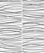 Black abstract wave line peel and stick wallpaper pattern
