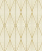 Geo Diamond goldenrod metallic geometric peel and stick wallpaper pattern