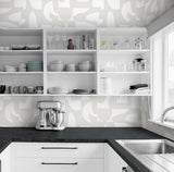 Organic Geometric Sea Salt by NextWall Peel & Stick Geometric Wallpaper – NextWall NW56507