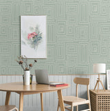 Rectangle Geo Aloe Green by NextWall Peel & Stick Geometric Peel & Stick Wallpaper – NextWall NW56604
