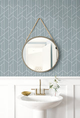 Geometry Light Blue by NextWall Peel & Stick Geometric Peel & Stick Wallpaper – NextWall NW56802