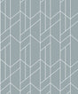 Geometry light blue geometric peel and stick wallpaper with white linear pattern