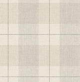 Neutral beige plaid peel and stick wallpaper pattern