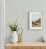 Silas Faux Linen Marshmallow by NextWall Peel & Stick Faux Linen Peel & Stick Wallpaper – NextWall NW57800