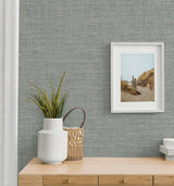 Silas Faux Linen Pavestone by NextWall Peel & Stick Faux Linen Texture Wallpaper – NextWall NW57808