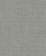 Silas Faux Linen Pavestone grey peel and stick wallpaper with faux linen texture
