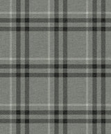 Calverlay Plaid peel and stick wallpaper in grey stoneware