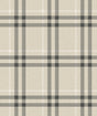 Calverlay Plaid peel and stick wallpaper in Linen & Ebony