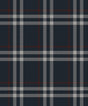 Calverlay Plaid peel and stick wallpaper pattern in navy blue with white/gray lines and red accents
