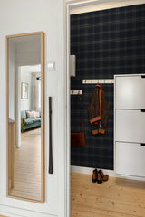 Sennehill Plaid Dark Blue & Evergreen by NextWall Peel & Stick Peel and Stick Plaid Wallpaper – NextWall NW58902