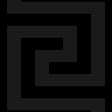 Geometric Maze Onyx peel and stick wallpaper with a dark metallic geometric maze pattern