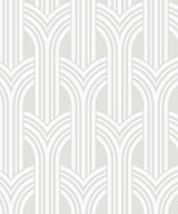 Pearl metallic geometric arches pattern peel and stick wallpaper