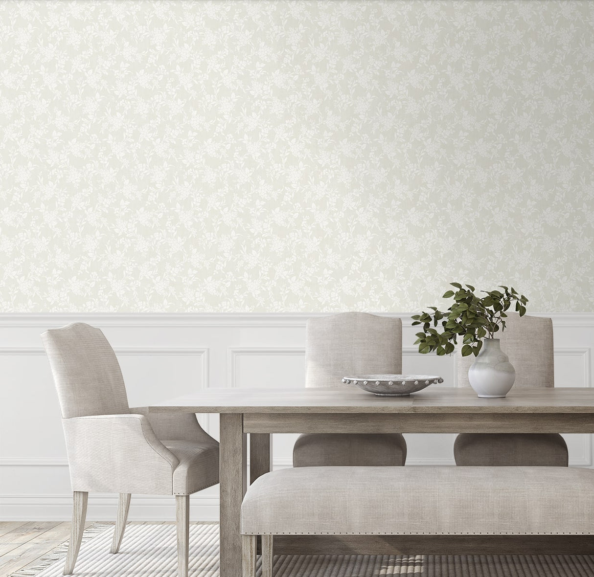 Tonal Floral Neutral by NextWall Peel & Stick Floral Peel & Stick Wallpaper – NextWall NW59610