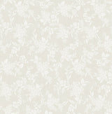 Neutral beige tonal floral peel and stick wallpaper pattern