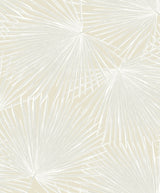 Palmate Leaf Frond Pearl by NextWall Peel & Stick Botanical Peel & Stick Wallpaper – NextWall NW60100-Sample