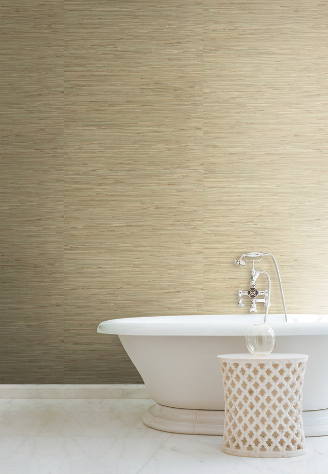 River Grass Green Grasscloth Wallpaper with Woven Natural Texture - York NZ0780