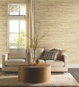 River Grass Beige Grasscloth Wallpaper with Natural Woven Weave - York NZ0781