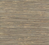 River Grass Black Textured Grasscloth Wallpaper - York NZ0786