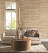 River Grass Beige Grasscloth Wallpaper with Natural Woven Weave - York NZ0787