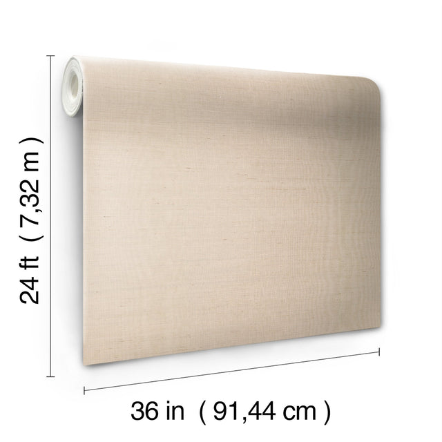 Maguey Sisal Taupe Grasscloth Wallpaper, Traditional Style - York NZ0791NW