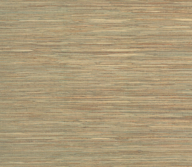 Raw Jute Green Grasscloth Wallpaper with Natural Woven Texture - York NZ0795
