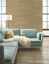 Raw Jute Green Grasscloth Wallpaper with Natural Woven Texture - York NZ0795