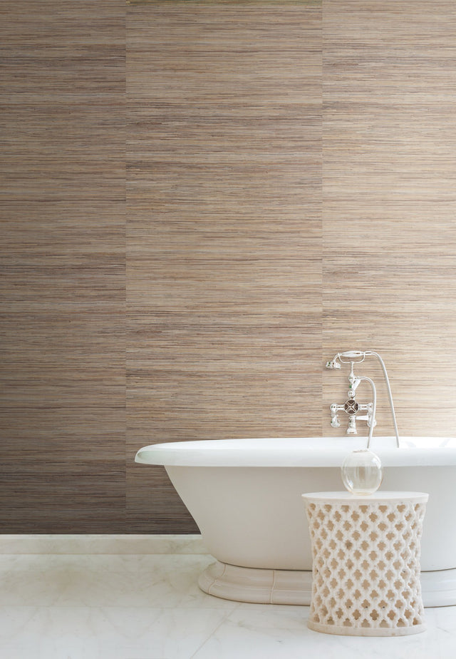 Raw Jute Grasscloth Metallic Wallpaper in Metallic - York NZ0796