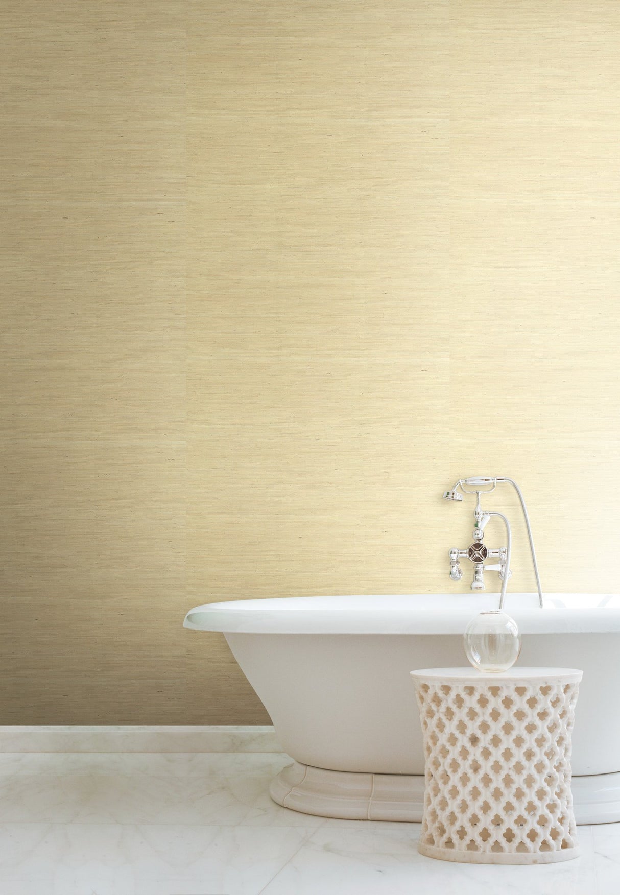 Jute Beige Grasscloth Wallpaper with Natural Woven Texture - York NZ0799