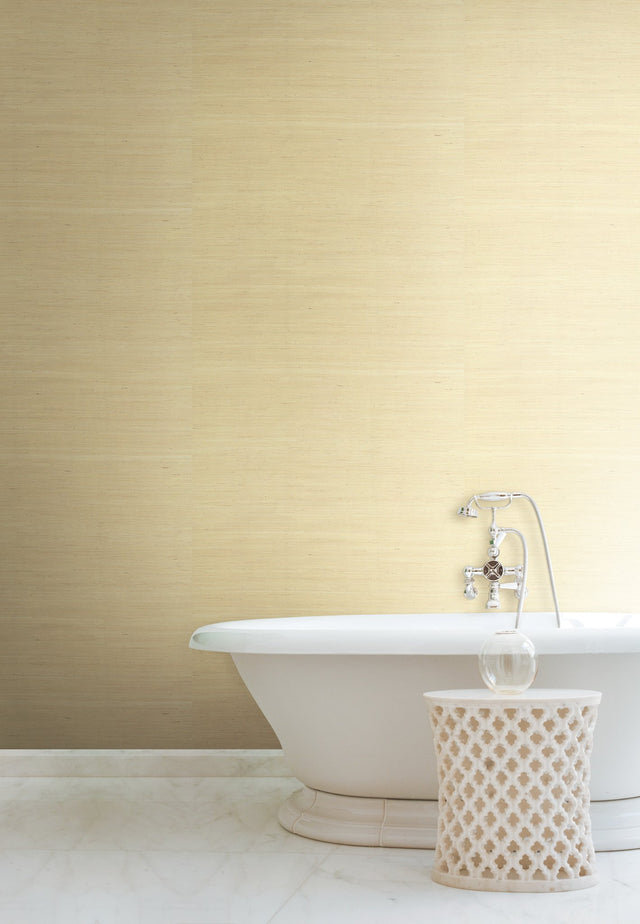 Jute Beige Grasscloth Wallpaper with Natural Woven Texture - York NZ0799