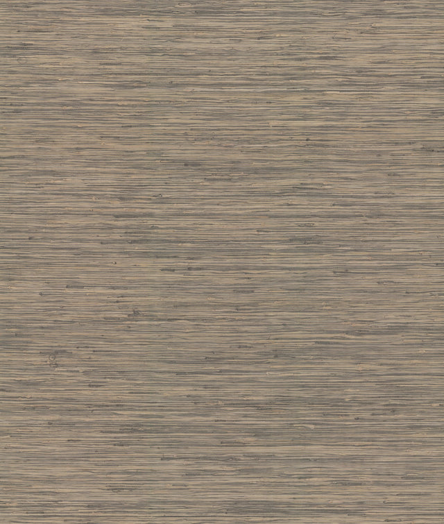 Threaded Jute Grey & Off White Wallpaper with Woven Grasscloth Texture - York OG0518