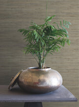 Threaded Jute Green Wallpaper with Woven Grasscloth Texture - York OG0519