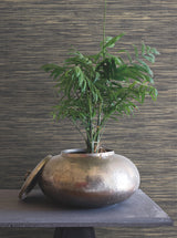 Threaded Jute Navy Wallpaper with Woven Grasscloth-Look Texture - York OG0520