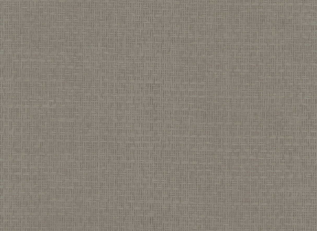 Tatami Weave Dark Grey Wallpaper with Natural Paper Weave Texture - York OG0524