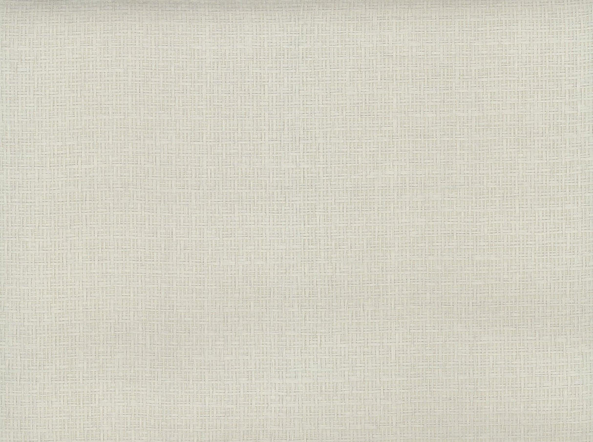 Tatami Weave Light Grey Paperweave Wallpaper with Woven Texture - York OG0525