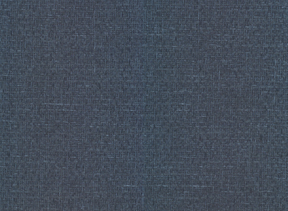 Tatami Weave Navy Wallpaper with Traditional Grasscloth Paper Weave - York OG0529GV